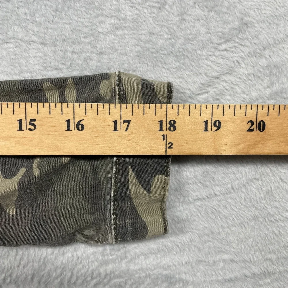Soho Blue Camo Denim Jacket Girls 10/12 Green Camouflage Stretch Trucker